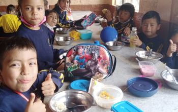 Children at school in Ecuador