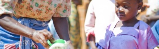 Volunteer serving Mary's Meals