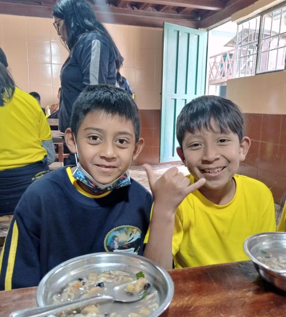 Children at school in Ecuador