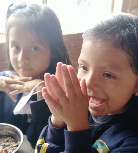 Children at school in Ecuador