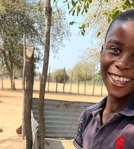 Boy at school in Mozambique