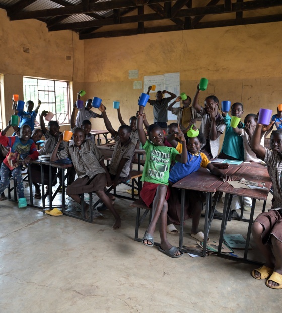 Children in school in Zambia