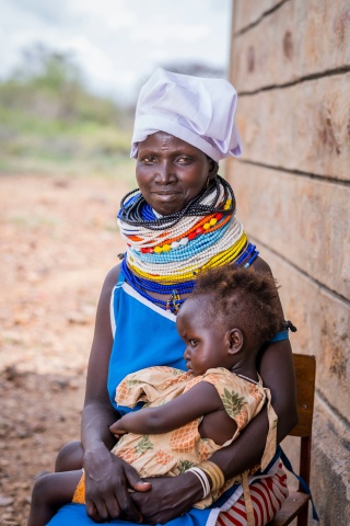 A mother and volunteer at a school in Turkana