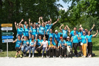 Zajednička fotografija volontera na utrci u Zagrebu