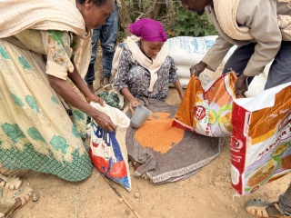 Volonteri pripremaju hranu