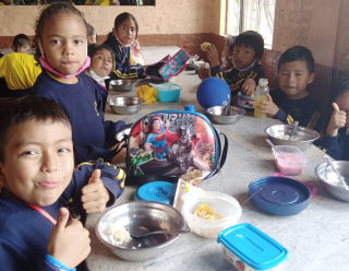 Children at school in Ecuador