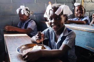 Girls in school in Haiti