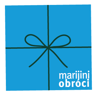 Ikona plavog poklona s natpisom Marijini obroci u desnom doljnjem kutu