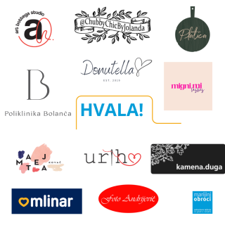 Logo svih sponzora Večeri Marijinih obroka u Zagrebu